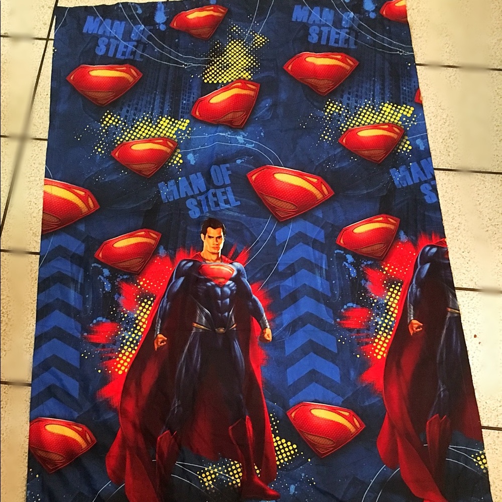 🌻Superman Man of Steel - (2) Curtain Panels